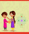 Brother and Sister in Raksha Bandhan