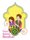 Brother sister in Raksha Bandhan Royalty Free Stock Photo