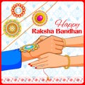 Brother and Sister tying rakhi on Raksha Bandhan