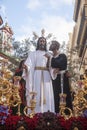 Brotherhood of the kiss of Judas, Holy Week in Seville, Spain Royalty Free Stock Photo