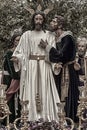 Brotherhood of the kiss of Judas, Holy Week in Seville, Spain Royalty Free Stock Photo