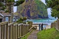 Brothers at Cannon Beach on Oregon Coast