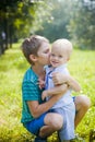 Brothers love outdoor Royalty Free Stock Photo