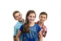 Brothers and Sister Triplets Royalty Free Stock Photo