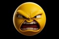 3D cartoon emoji with an angry expression, featuring a furrowed brow