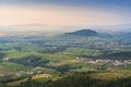 Brouilly mountain and landsacpe, Beaujolais, France Royalty Free Stock Photo