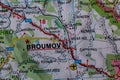 Broumov, Czechia, on a road m Royalty Free Stock Photo