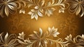 Broun abstract floral flower panoramic background.