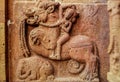broun stone mythical animal sculpture bhubaneshwar orissa india