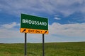 US Highway Exit Sign for Broussard Royalty Free Stock Photo