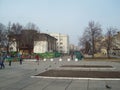 BROVARY, UKRAINE - APRIL 2, 2011. People on the streets in city