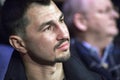 Brovary. Ukraine, 14. 11. 2015 A portrait of WBC super lightweight champion, Postol