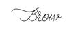 Brow. Hand drawn lettering logo with illustration eyebrow tweezers . Minimalizm design for greeting card, poster, T