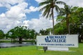 Broward College Central Campus entrance sign - Davie, Florida, USA