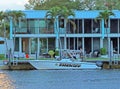 A Broward County Sheriff Boat In Deerfield, Florida