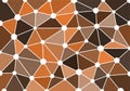 Brown abstract geometric background with triangles, circles and lines for wallpaper, backdrop, banner and illustration. Vector. Royalty Free Stock Photo