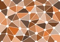 Brown abstract geometric background with triangles, circles and lines for wallpaper, backdrop, banner and illustration. Vector. Royalty Free Stock Photo