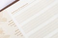 Brown address book Royalty Free Stock Photo