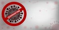 Brown alert covid 19 virus icon on the white grey background. Quarantine danger sign Royalty Free Stock Photo