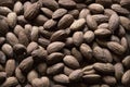 Brown almond nuts Natural background Royalty Free Stock Photo