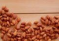 Almonds seed isolated background Royalty Free Stock Photo