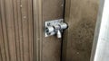 Brown Alumunium lock door Royalty Free Stock Photo