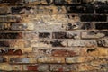 Brown ancient bricks wall pattern