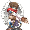 Brown angel anime style