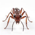 Close-up Of Redbacked Ant On White Background Royalty Free Stock Photo