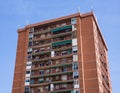 Brown Apartment Building with balconies Royalty Free Stock Photo