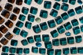 Brown and Aqua Glass Mosaic Texture Royalty Free Stock Photo