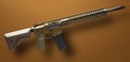 Brown AR-15 on a brown background Royalty Free Stock Photo