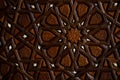 Brown Arabic girih ornament texture