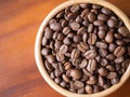 brown arabica coffee bean roast level medium taste delicate lively bright seed caffeine espresso drink food cafe beverage Chiang Royalty Free Stock Photo