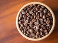 brown arabica coffee bean roast level medium taste delicate lively bright seed caffeine espresso drink food cafe beverage Chiang Royalty Free Stock Photo