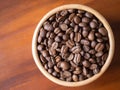 brown arabica coffee bean roast level medium taste delicate lively bright seed caffeine espresso drink food cafe beverage Chiang Royalty Free Stock Photo