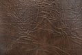 Brown Artifical Leather Cracked Abstract Upholstery Pattern Old Texture Background Surface Vintage Royalty Free Stock Photo