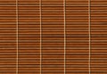 Brown Asian bamboo mat texture. Horizontal background