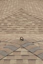 Brown Asphalt Shingles Roof as Background Royalty Free Stock Photo