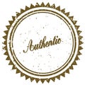 Brown AUTHENTIC grunge stamp Royalty Free Stock Photo
