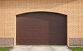 Brown automatic garage door