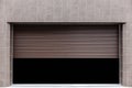 Brown automatic roller shutter doors