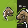 Brown baby goat illustration logo
