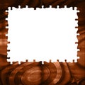 Brown background burning puzzle frame