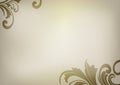 Brown background with floral graphic pattern made from vector and Illustrator. Royalty Free Stock Photo