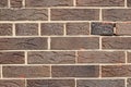 Brown background of unusual building brick Royalty Free Stock Photo