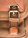 Brown backpack buckle