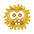 Brown Bacteria Cartoon Vector Character Icon