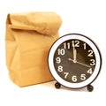 Brown Bag Lunch Time Royalty Free Stock Photo