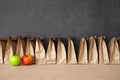 Brown Bag School Lunch Royalty Free Stock Photo